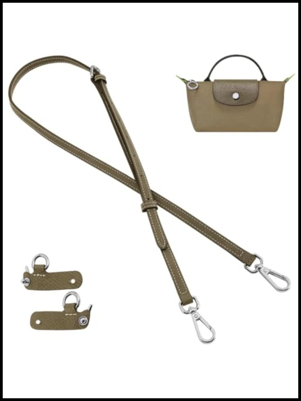 Genuine Leather Bag Strap Replacement Adjustable Crossbody Conversion Kit